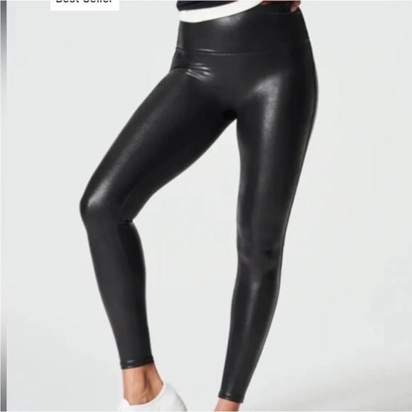 SPANXshape™ Faux Leather Leggings Womens Size L - Picture 1 of 5